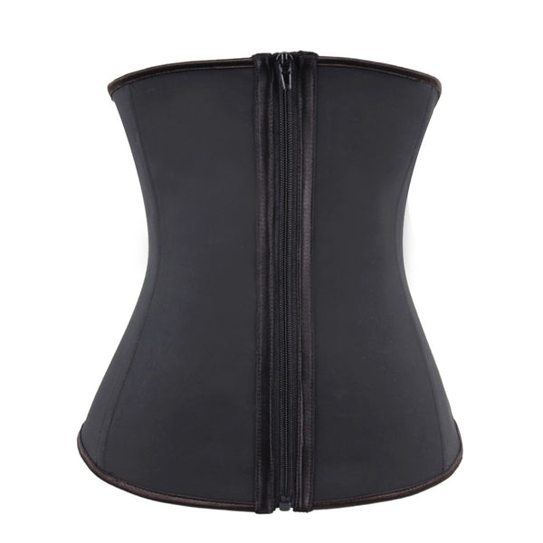 Zip Waist Training Cincher Black